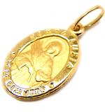 Medalha em ouro 18k - Santa Luzia Oval - 2MEO0281