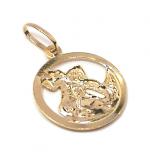 Medalha de ouro amarelo 18k - São Jorge