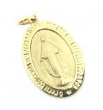 Medalha de Nossa Senhora das Graças em ouro 18k - 2MEO0359 Medalha de Nossa Senhora das Graças em ouro 18k - 2MEO0359
