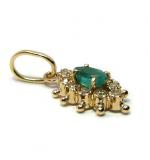 Pingente em ouro 18k com esmeralda  brilhantes - 2PBE0020