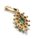 Pingente em ouro 18k com esmeralda  brilhantes - 2PBE0020
