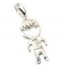 Pingente em ouro branco 18k - Boneco - -2PEB0027