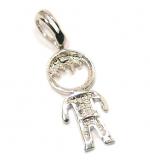 Pingente em ouro branco 18k - Boneco - -2PEB0027