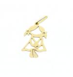 Pingente em ouro amarelo 18k - Boneco - 2PEO0126