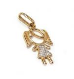 Pingente em ouro amarelo 18k - Boneca - 2PEO0107