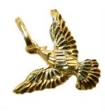 Pingente de ouro amarelo 18k - Pomba Divino Espirito Santo - 2PIO0414