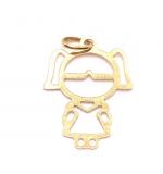 Pingente em ouro 18k - Boneca - 2PIO0449