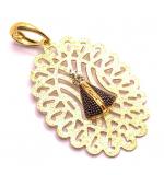Pingente em ouro amarelo 18k - N.Sra.Aparecida- 2PIO0450 Pingente em ouro amarelo 18k - N.Sra.Aparecida- 2PIO0450