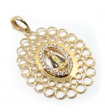 Pingente em ouro 18k com zirconias - N.Sra.Aparecida Pingente em ouro 18k com zirconias - N.Sra.Aparecida