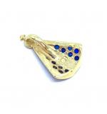 Pingente em ouro 18k com zirconias - N.Sra.Aparecida - 2PIZ0058