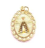 Pingente em ouro 18k com zirconias - N.Sra.Aparecida - 2PIZ0064