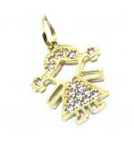 Pingente em ouro 18k - Boneca - 2PIZ0133