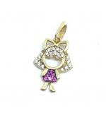 Pingente em ouro 18k - Boneca - 2PIZ0135