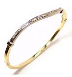 Bracelete feminino em ouro amarelo 18k com diamantes Bracelete feminino em ouro amarelo 18k com diamantes
