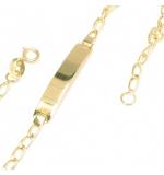 Pulseira infantil masculina com chapa em ouro amarelo 18k Pulseira infantil masculina com chapa em ouro amarelo 18k