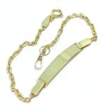 Pulseira com chapa Infantil em ouro 18k - 2PUO0066 Pulseira com chapa Infantil em ouro 18k - 2PUO0066