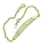 Pulseira com chapa Infantil em ouro 18k - 2PUO0066