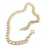 Pulseira de ouro 18k - Groumette Semi Oca - 2PUO0073