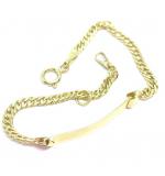 Pulseira com chapa Infantil em ouro 18k - 2PUO0077