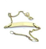 Pulseira com chapa Infantil em ouro 18k - 2PUO0095