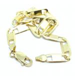 Pulseira de ouro 18k - Cadeado achatado - 2PUO0166