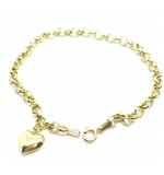 Pulseira feminina em ouro 18k - Elos portugueses - 2PUO0175