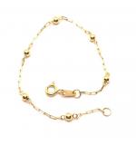 Pulseira feminina infantil em ouro amarelo 18k