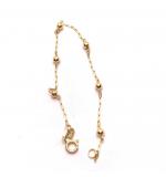 Pulseira feminina infantil em ouro amarelo 18k