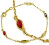 Pulseira feminina infantil em ouro amarelo 18k com pedras Pulseira feminina infantil em ouro amarelo 18k com pedras