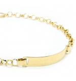Pulseira de chapa INFANTIL em ouro amarelo 18k - 2PUO0249