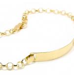 Pulseira de chapa INFANTIL em ouro amarelo 18k - 2PUO0249