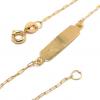 Pulseira feminina de chapa em ouro amarelo 18k