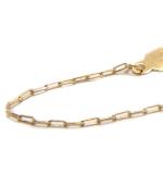 Pulseira feminina de chapa em ouro amarelo 18k