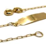 Pulseira feminina de chapa em ouro amarelo 18k