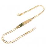 Pulseira de chapa em ouro amarelo 18k - 2PUO368