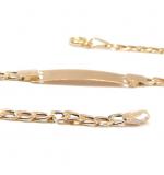 Pulseira de chapa em ouro amarelo 18k - 2PUO368