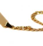 Pulseira de chapa em ouro amarelo 18k - 2PUO0470