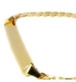 Pulseira de chapa em ouro amarelo 18k - 2PUO0470