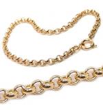 Pulseira feminina de ouro amarelo 18kts - Elos portugueses - 2PUO0549