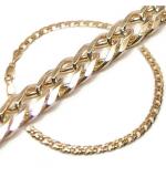 Pulseira feminina de ouro 18k - Elos groumette duplo Pulseira feminina de ouro 18k - Elos groumette duplo