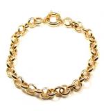 Pulseira feminina em ouro amarelo 18k - Elos Portugueses