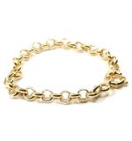 Pulseira feminina em ouro amarelo 18k - Elos Portugueses