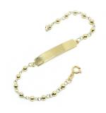 Pulseira feminina de chapa em ouro amarelo 18k - 2PUO0600