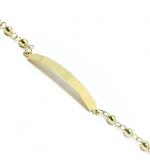 Pulseira feminina de chapa em ouro amarelo 18k - 2PUO0600