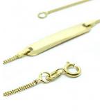 Pulseira feminina de chapa infantil em ouro amarelo 18k - 2PUO0609