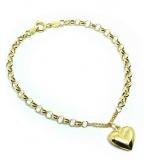 Pulseira feminina em ouro 18k - Elos portugueses - 2PUO0616 Pulseira feminina em ouro 18k - Elos portugueses - 2PUO0616