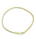 Pulseiras feminina infantil em ouro amarelo 18k - Corda lazer - 2PUO0628 Pulseiras feminina infantil em ouro amarelo 18k - Corda lazer - 2PUO0628