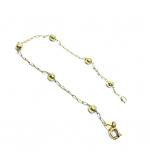 Pulseira feminina de bolinhas infantil em ouro 18k -2PUO0641