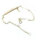 Pulseira feminina de chapa infantil em ouro amarelo 18k Pulseira feminina de chapa infantil em ouro amarelo 18k