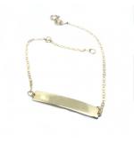 Pulseiras Infantil em ouro amarelo 18k - Chapa - 2PUO0667 Pulseiras Infantil em ouro amarelo 18k - Chapa - 2PUO0667